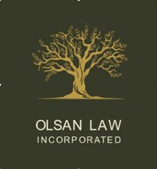 logo for Olsan Law Incorporated; tree silhouette no leaves
